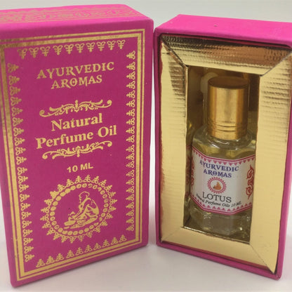 Ayurvedic Perfume Oil 10ml Lotus - MarshallsHealthShop
