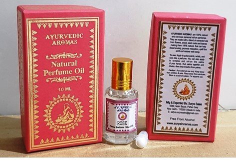 Ayurvedic Perfume Oil 10ml Rose - MarshallsHealthShop
