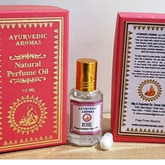 Ayurvedic Perfume Oil 10ml Rose - MarshallsHealthShop