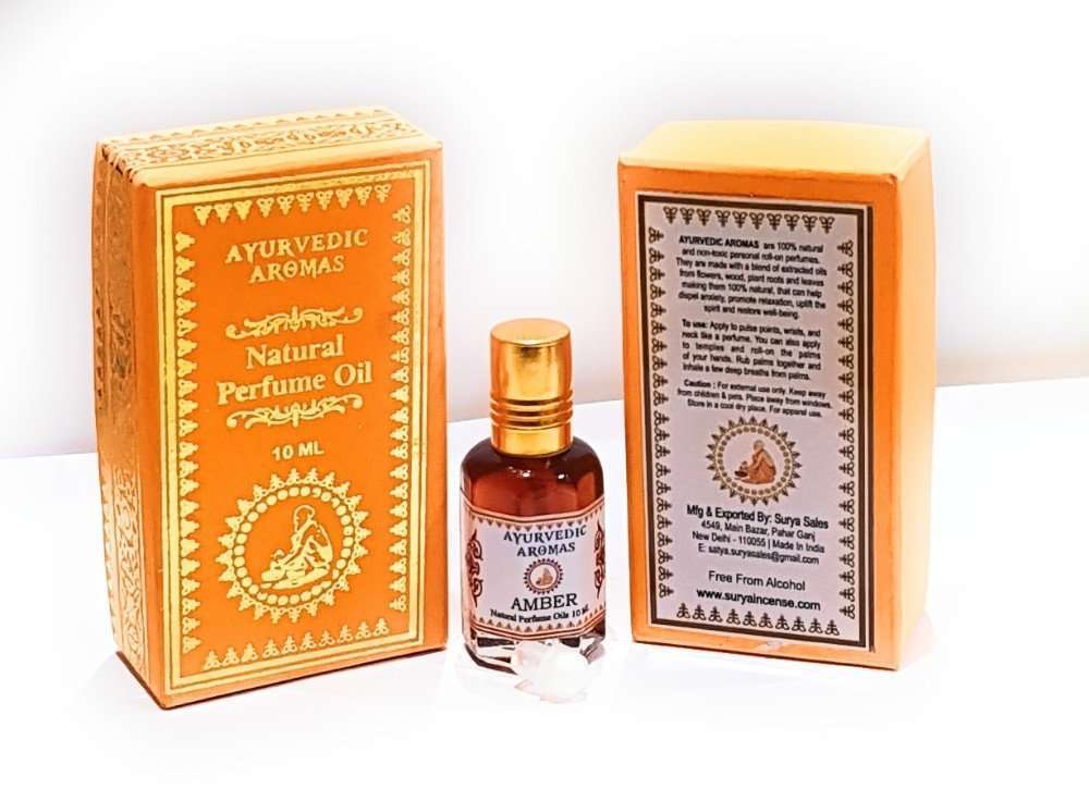 Ayurverdic Perfume Oil 10ml Amber - MarshallsHealthShop