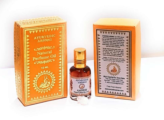 Ayurverdic Perfume Oil 10ml Amber - MarshallsHealthShop