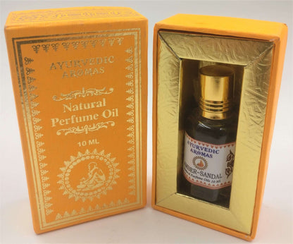 Ayurverdic Perfume Oil 10ml Amber Sandal - MarshallsHealthShop