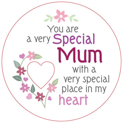 Special Mum Piece of My Heart Magnet
W:7 x D:7 cm - Magnet - 7 cm Diameter, MDF Magnets with Cut out Heart.

SKU: RCPHM02