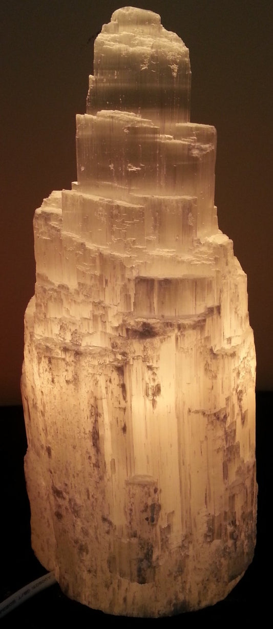 Selenite Electric Lamp 10x20cm (S20)