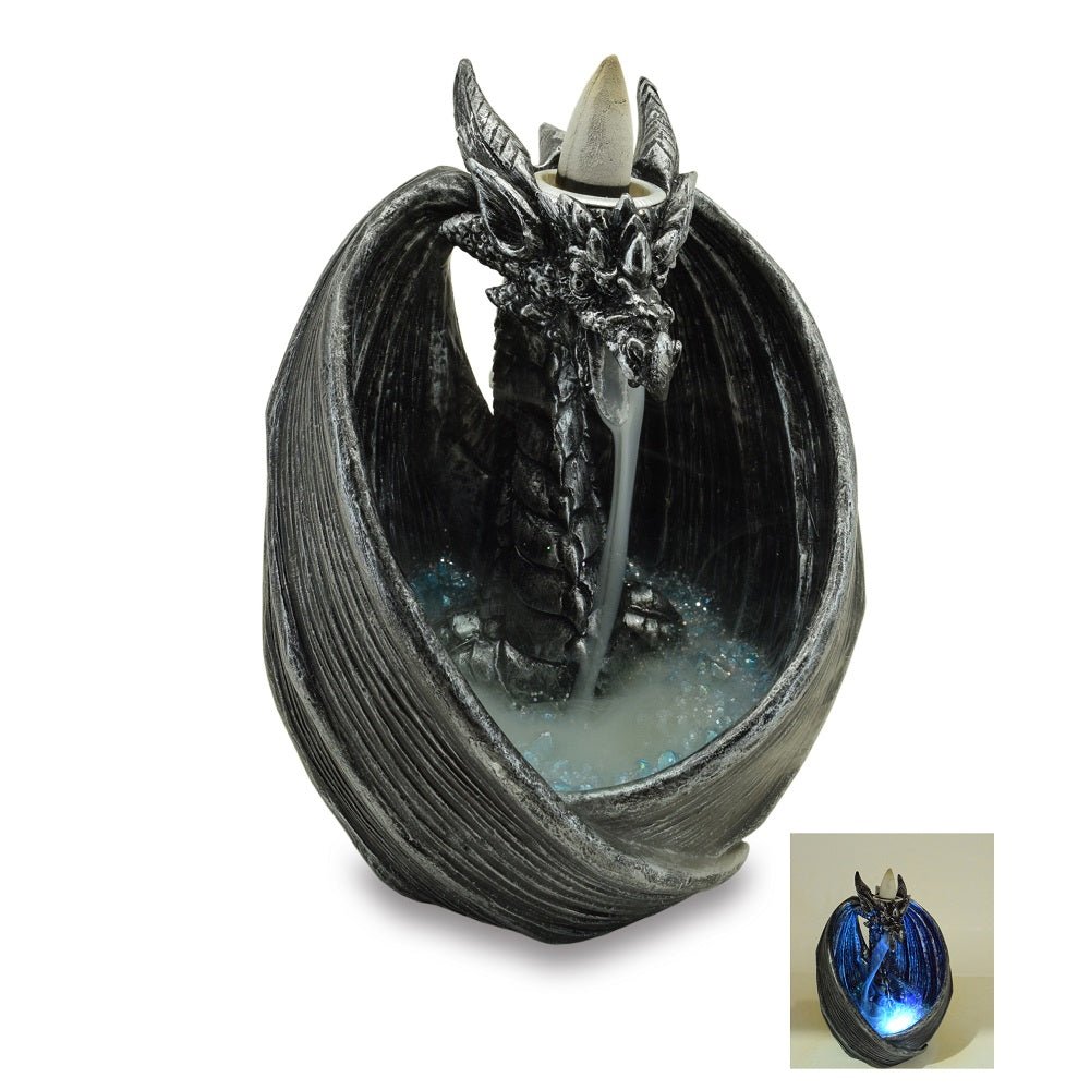 Backflow Burner Dragon Mystical Black LED - MarshallsHealthShop