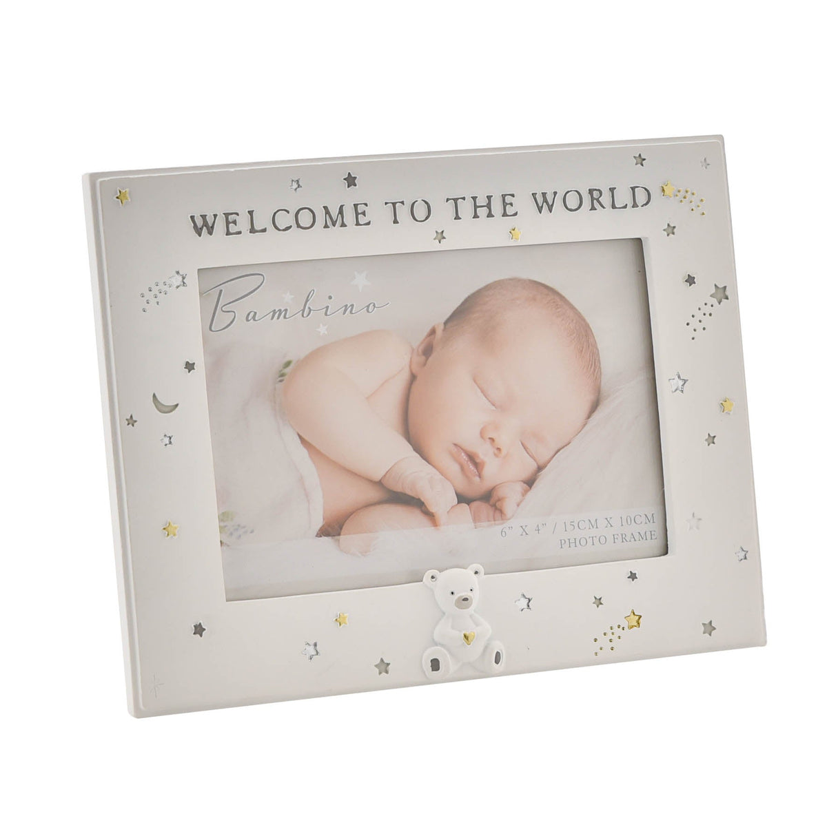 Bambino Resin Welcome World Photo Frame 6x4inch# - 1st Stop Marshall's Health Shop, Gift Shop! - Heath and Natural Therapy New Brighton Christchurch - Naturopath#