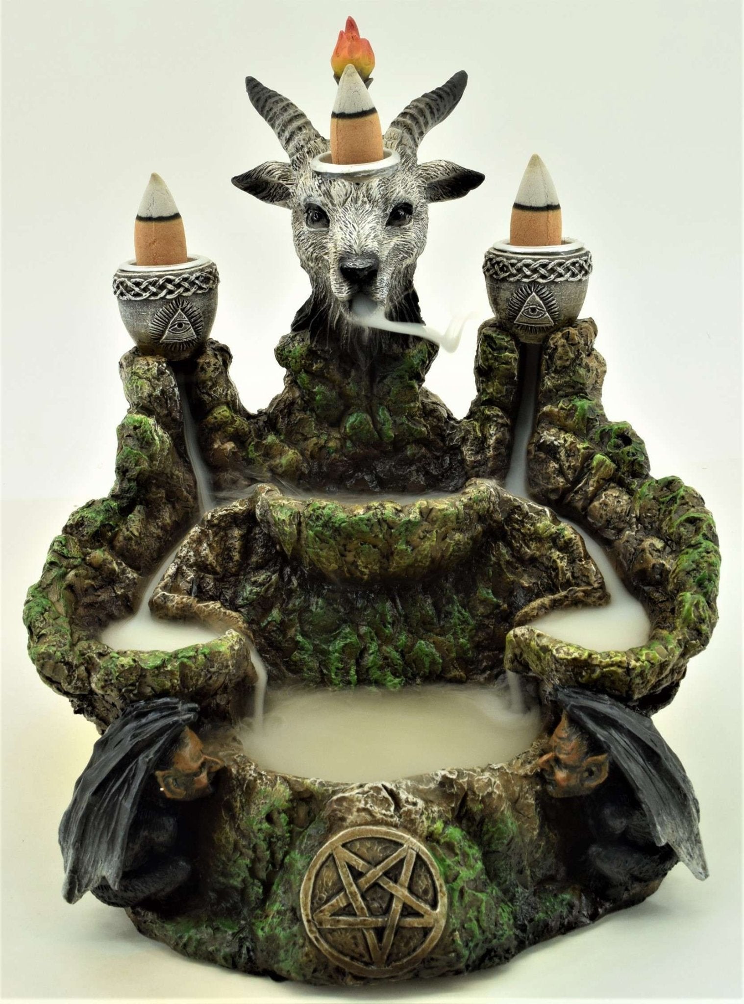 Baphomet Back Flow Burner with LED - 1st Stop Marshall's Health Shop, Gift Shop! - Heath and Natural Therapy New Brighton Christchurch - Naturopath