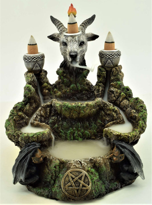 Baphomet Back Flow Burner with LED - 1st Stop Marshall's Health Shop, Gift Shop! - Heath and Natural Therapy New Brighton Christchurch - Naturopath