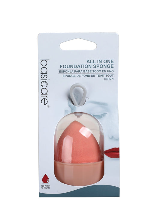 Basicare All In One Foundation Sponge Non Latex - Pink - MarshallsHealthShop
