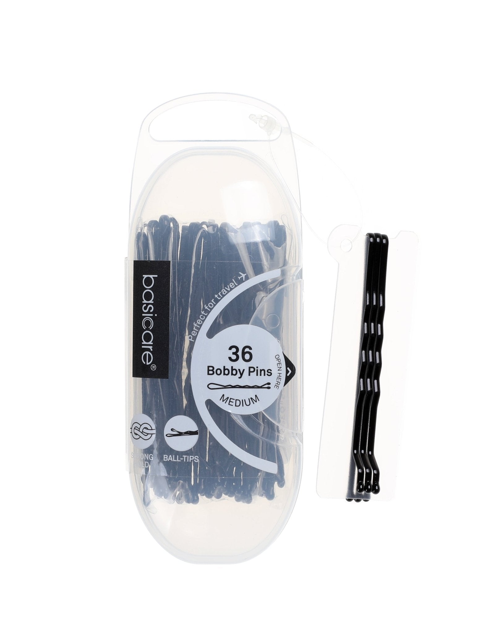 Basicare Bobby Pins Black 6.2cm 36 Pack - MarshallsHealthShop