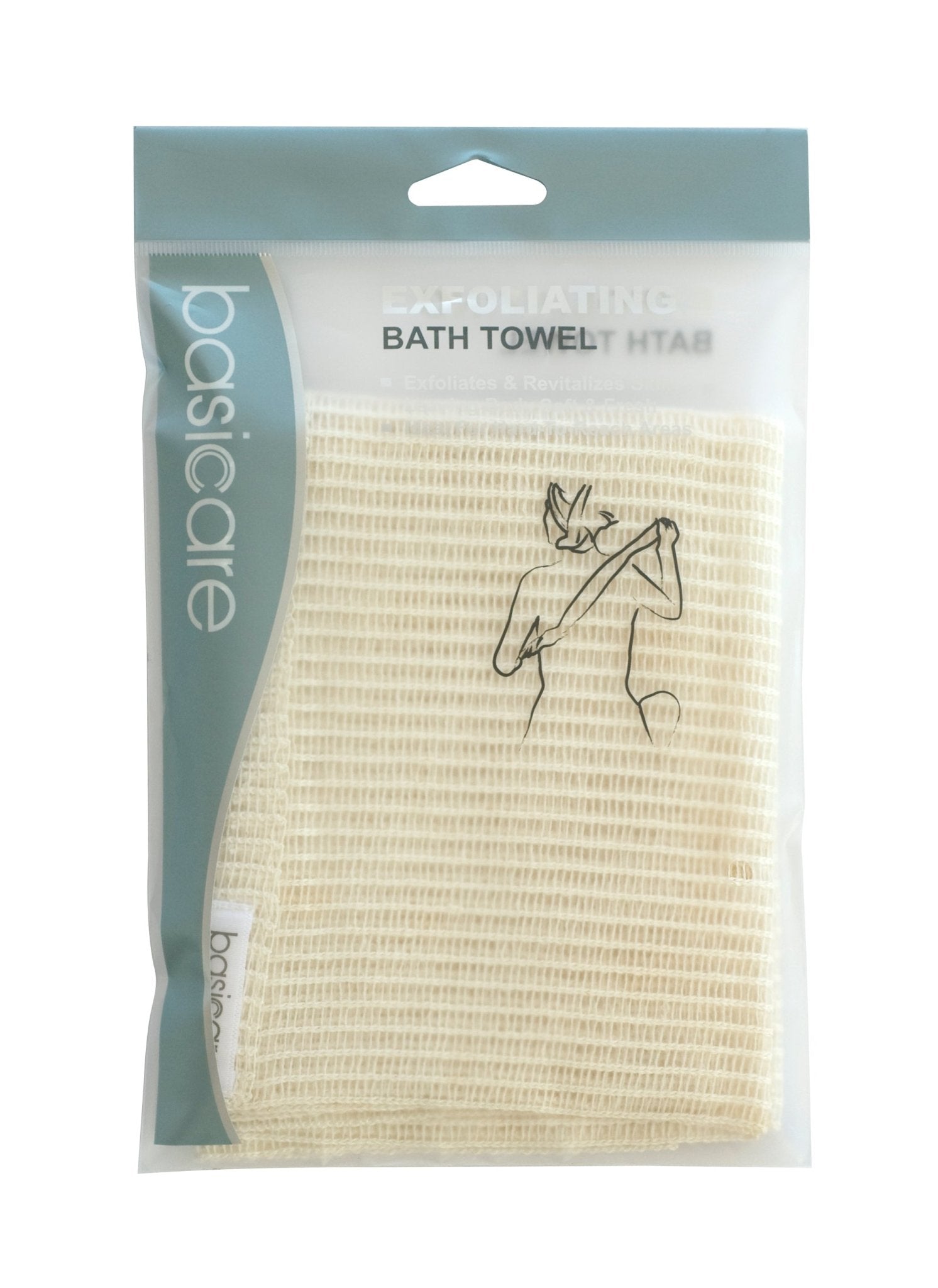 Basicare Body Exfoliating Bath Towel Sisal 30x100cm - MarshallsHealthShop