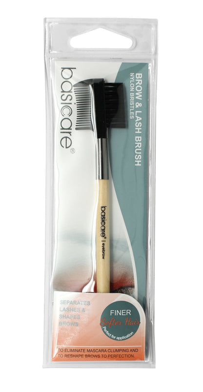 Basicare Brush Eyebrow & Eyelash 13cm - Nylon Bristles - MarshallsHealthShop