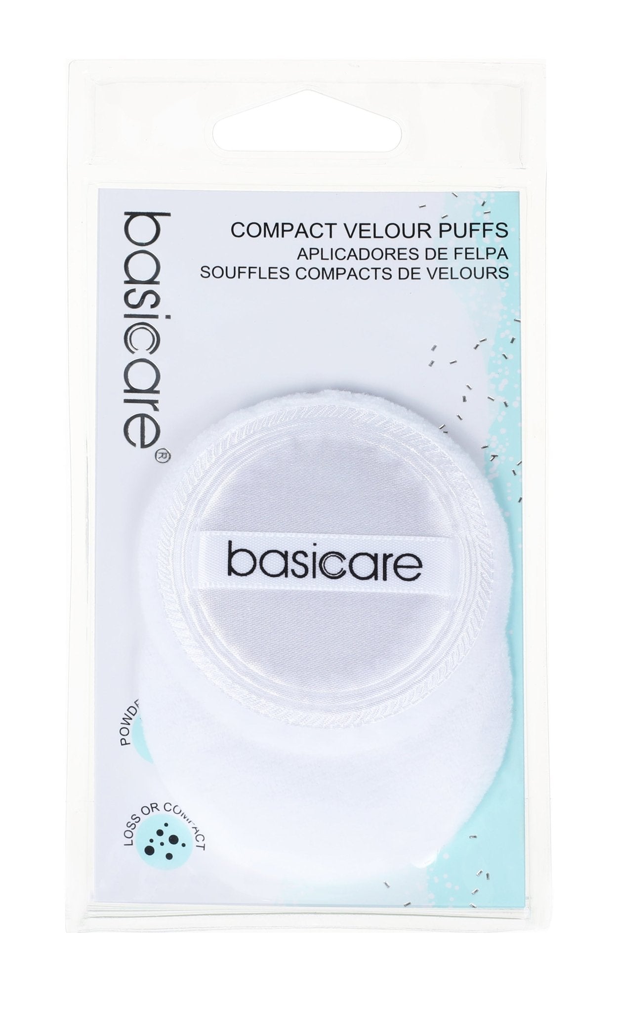Basicare Compact Velour Puff 2 Pack - MarshallsHealthShop