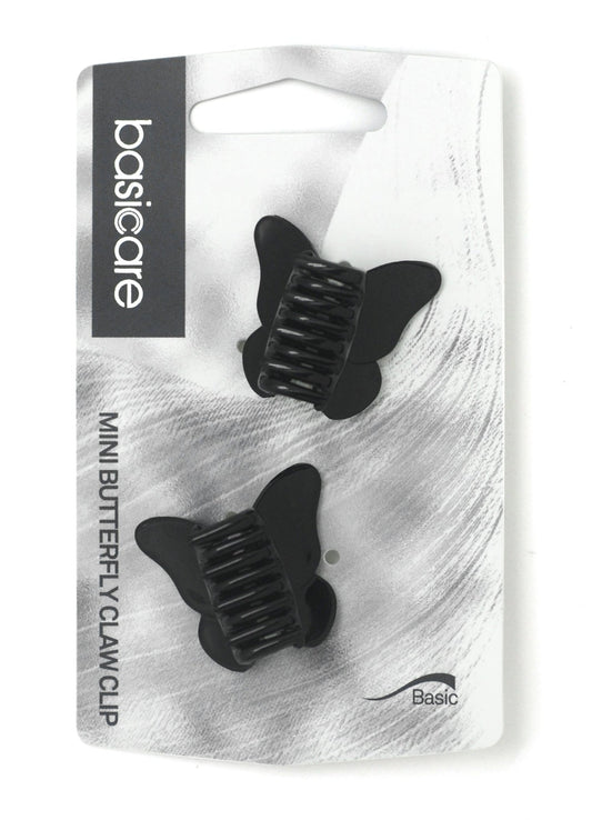 Basicare Hair Clip Claw Mini Butterfly Black 2 Pack - MarshallsHealthShop