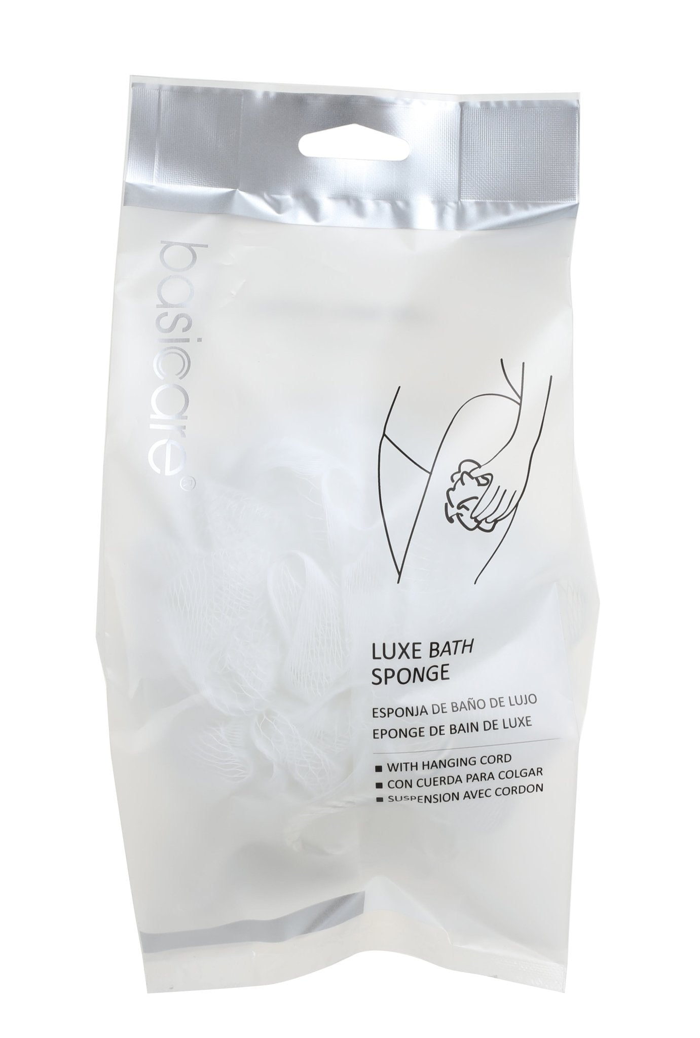 Basicare Luxe Bath Sponge White - MarshallsHealthShop