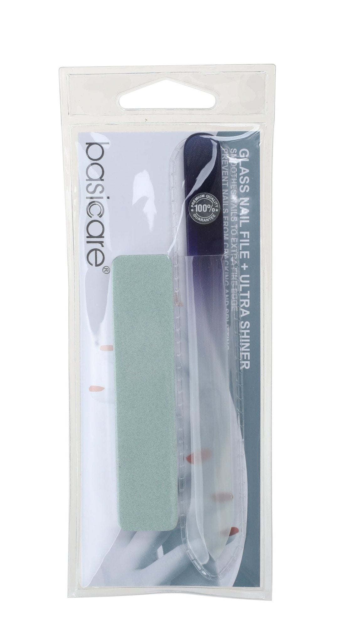 Basicare Nail File Glass Medium & Ultra Shiner - MarshallsHealthShop