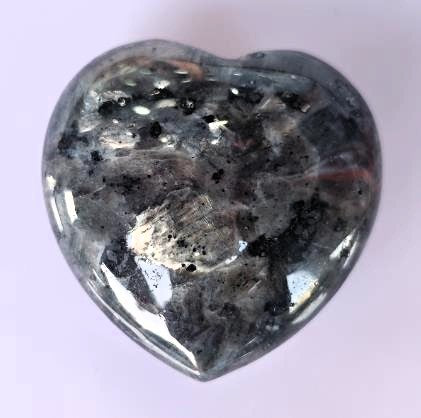 Gemstone Heart Dark Labradorite