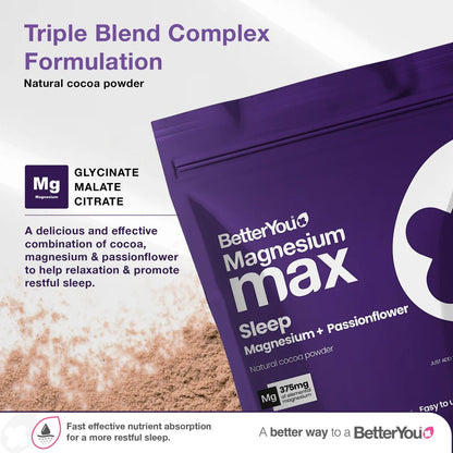 Better You Magnesium Max 3-in-1 Sleep Powder 160g - 1st Stop Marshall's Health Shop, Gift Shop! - Heath and Natural Therapy New Brighton Christchurch - Naturopath