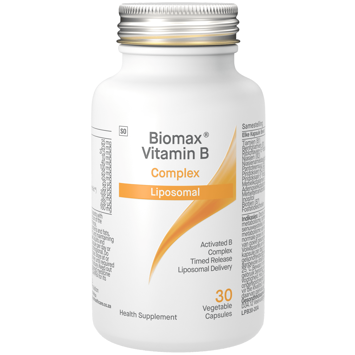 Biomax Activated B Complex Liposomal 30 Veg Caps - 1st Stop Marshall's Health Shop, Gift Shop! - Heath and Natural Therapy New Brighton Christchurch - Naturopath