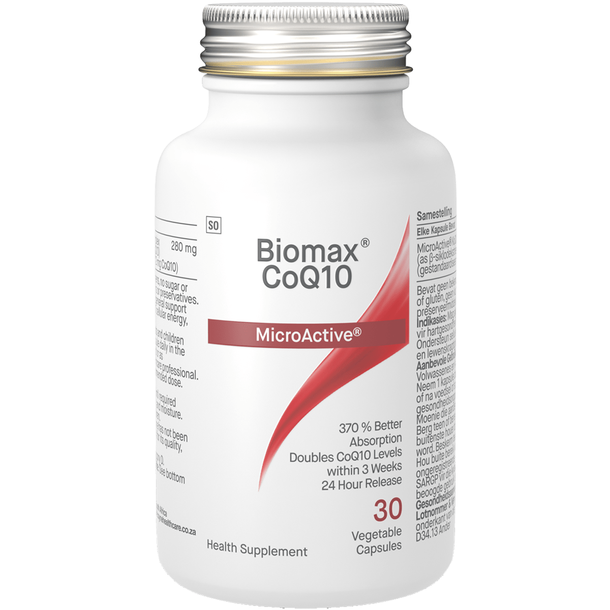 Biomax CoQ10 MicroActive 30 Veg Caps - 1st Stop Marshall's Health Shop, Gift Shop! - Heath and Natural Therapy New Brighton Christchurch - Naturopath
