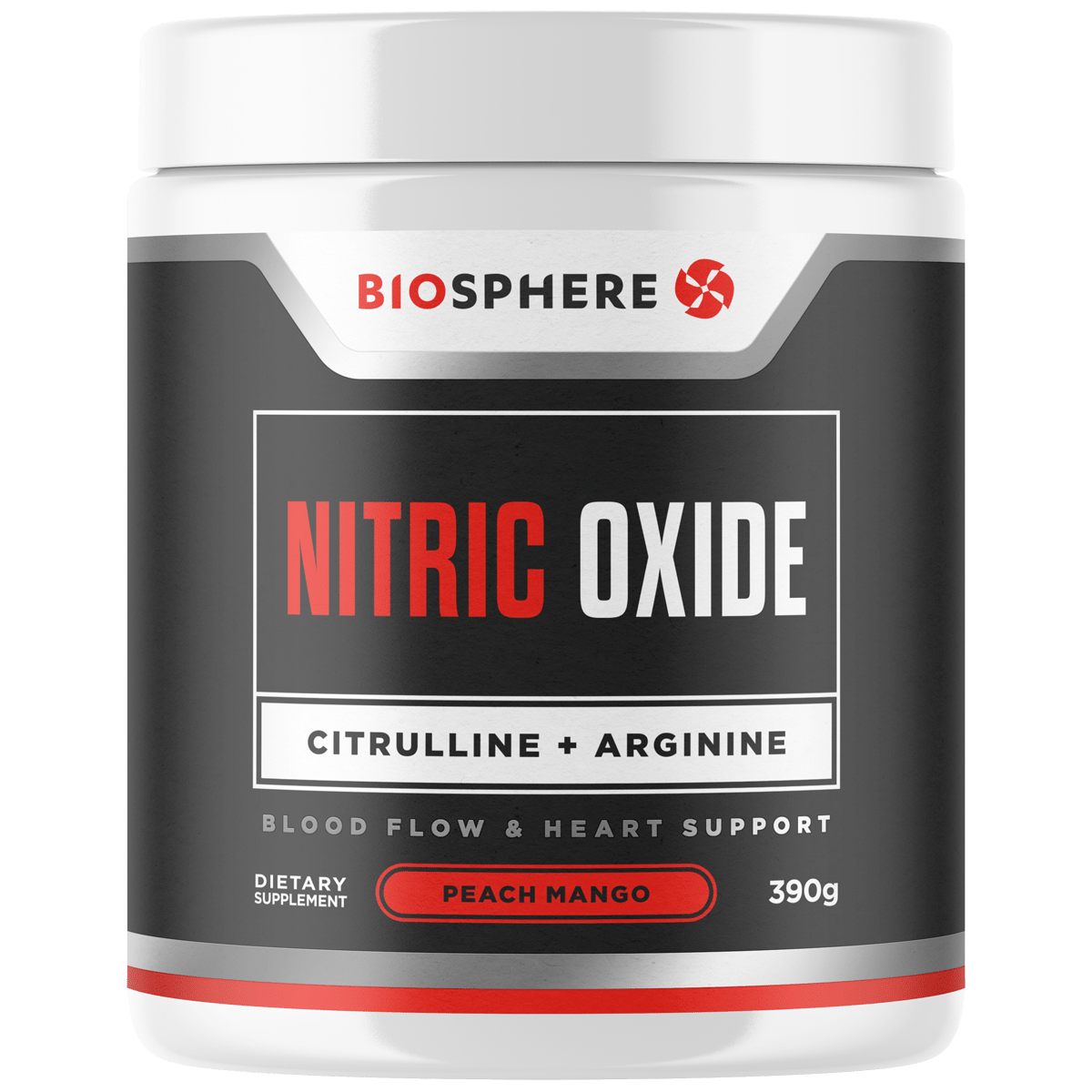 Biosphere Nitric Oxide Peach Mango Powder 390g - 1st Stop Marshall's Health Shop, Gift Shop! - Heath and Natural Therapy New Brighton Christchurch - Naturopath