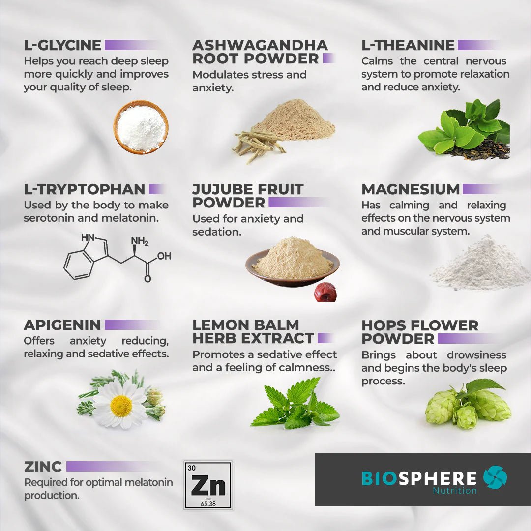 1st Stop, Marshalls Health Shop! Biosphere Nutrition’s Deep Sleep Support has been developed to enhance the sleep experience by helping users get to sleep and stay asleep. We have combined a range of the best sleep aids available into a great-tasting, easy-to-mix powder.