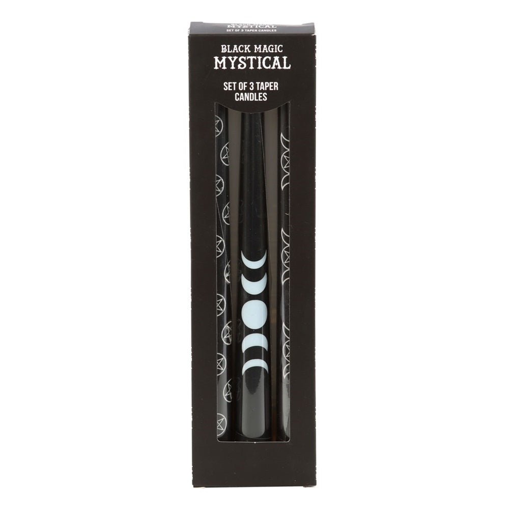 Black Magic Taper Dinner Candles - MarshallsHealthShop