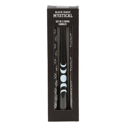 Black Magic Taper Dinner Candles - MarshallsHealthShop