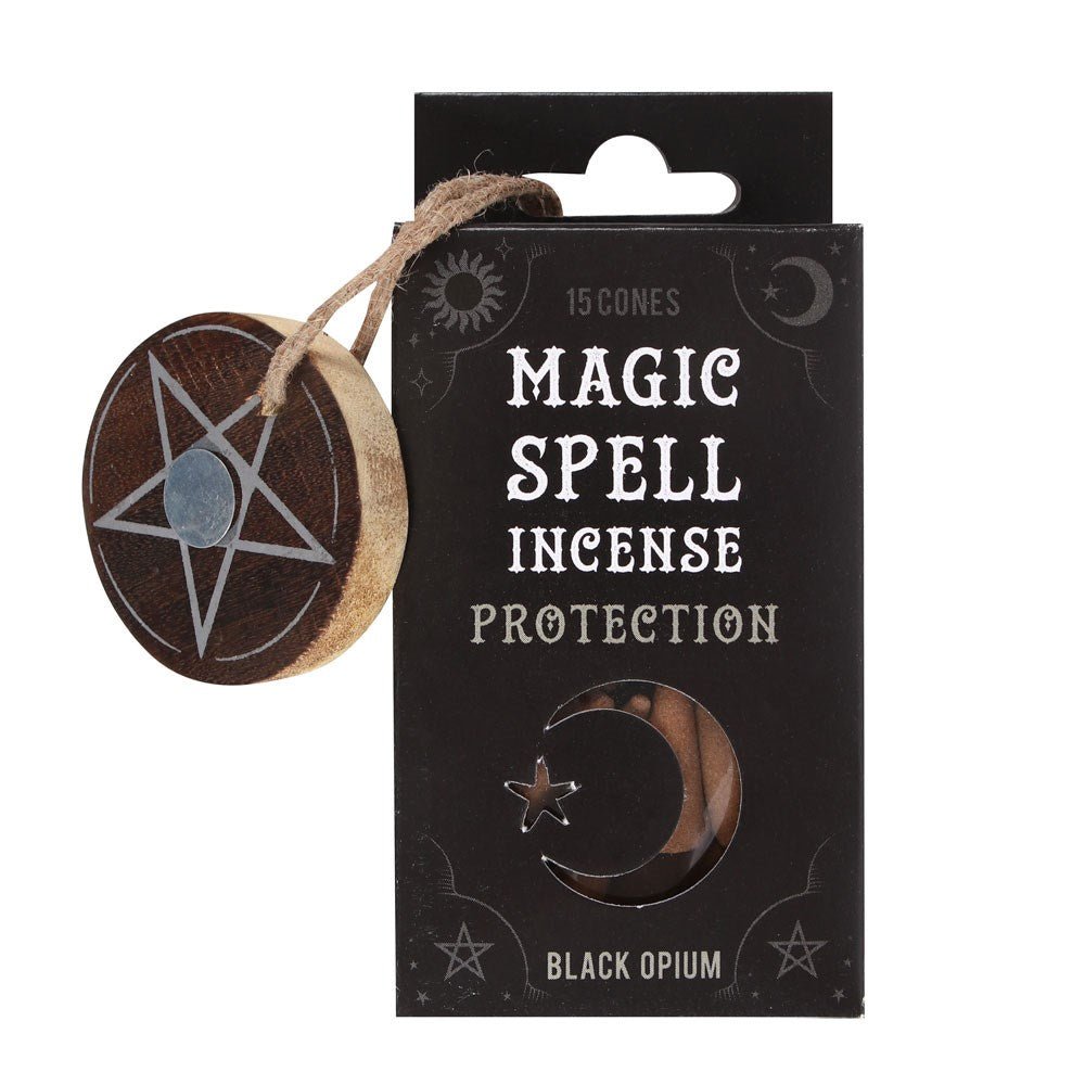 Black Opium 'Protection' Spell Incense Cones - MarshallsHealthShop