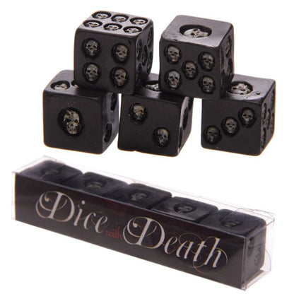 Black Skull Dice - Pack of 5 - MarshallsHealthShop