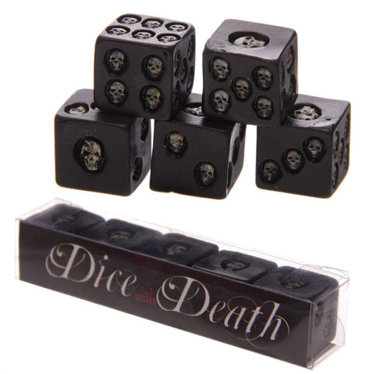 Black Skull Dice - Pack of 5 - MarshallsHealthShop