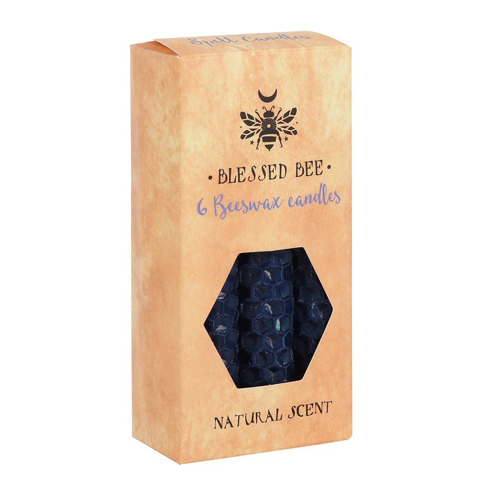 Blue Beeswax Spell Candles (6) - MarshallsHealthShop