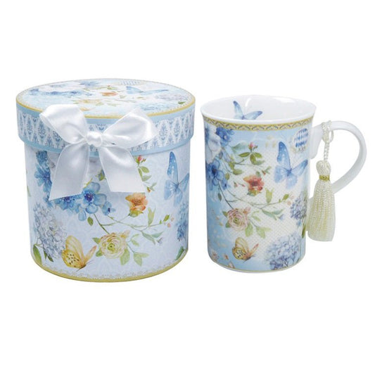 Blue Butterflies T Time Mug With Gift Box - MarshallsHealthShop