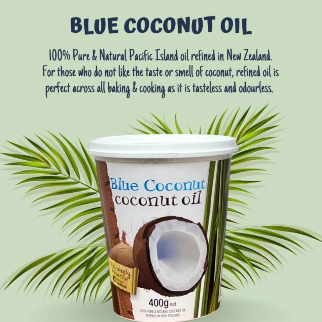Blue Coconut Cooking Oil - 1st Stop Marshall's Health Shop, Gift Shop! - Heath and Natural Therapy New Brighton Christchurch - Naturopath