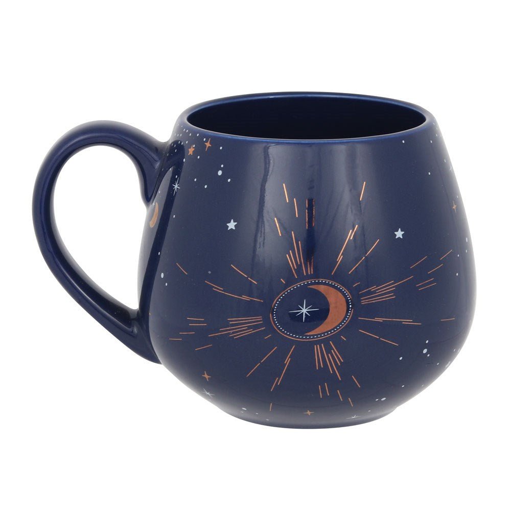 Blue Crescent Moon Rounded Mug - MarshallsHealthShop