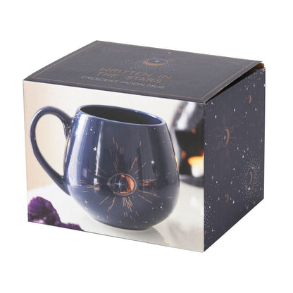 Blue Crescent Moon Rounded Mug - MarshallsHealthShop