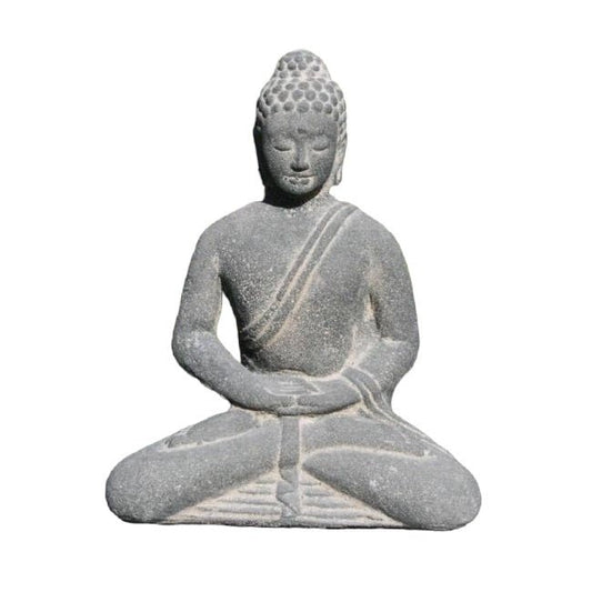 Borobudur Style Buddha Stone Finish 18cm - 1st Stop Marshall's Health Shop, Gift Shop! - Heath and Natural Therapy New Brighton Christchurch - Naturopath