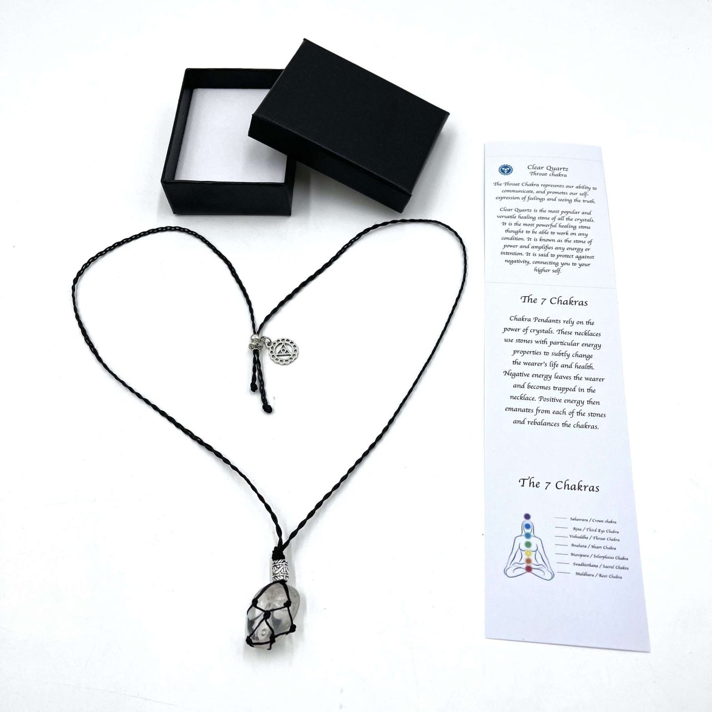 Braided Stone Necklace Clear Quartz - MarshallsHealthShop