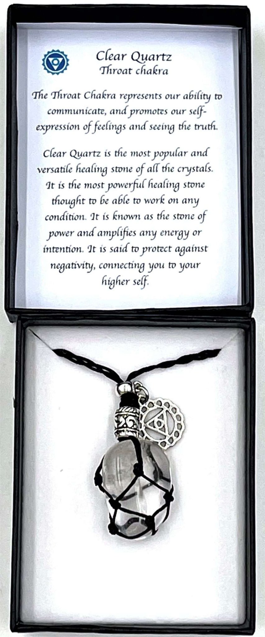Braided Stone Necklace Clear Quartz - MarshallsHealthShop