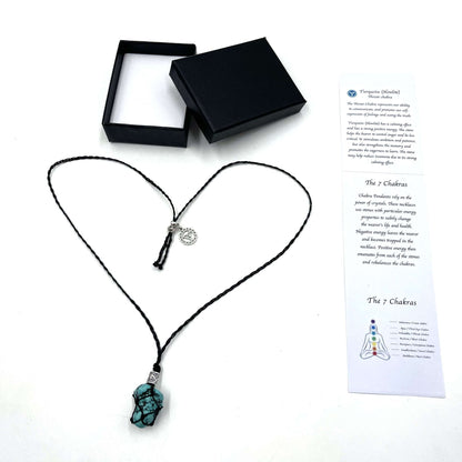 Braided Stone Necklace Turquoise (Howlite) - 1st Stop Marshall's Health Shop, Gift Shop! - Heath and Natural Therapy New Brighton Christchurch - Naturopath