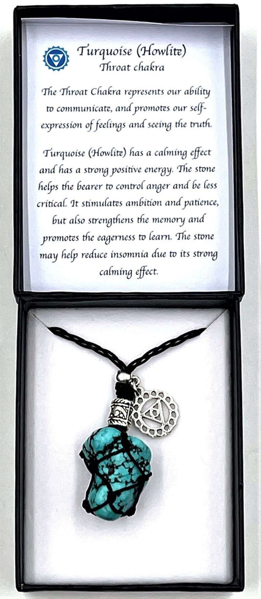 Braided Stone Necklace Turquoise (Howlite) - 1st Stop Marshall's Health Shop, Gift Shop! - Heath and Natural Therapy New Brighton Christchurch - Naturopath