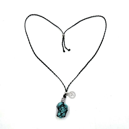 Braided Stone Necklace Turquoise (Howlite) - 1st Stop Marshall's Health Shop, Gift Shop! - Heath and Natural Therapy New Brighton Christchurch - Naturopath