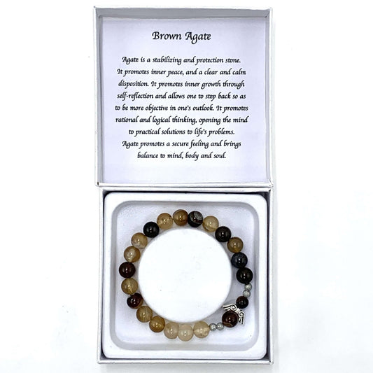 Brown Agate Bracelet - 1st Stop Marshall's Health Shop, Gift Shop! - Heath and Natural Therapy New Brighton Christchurch - Naturopath