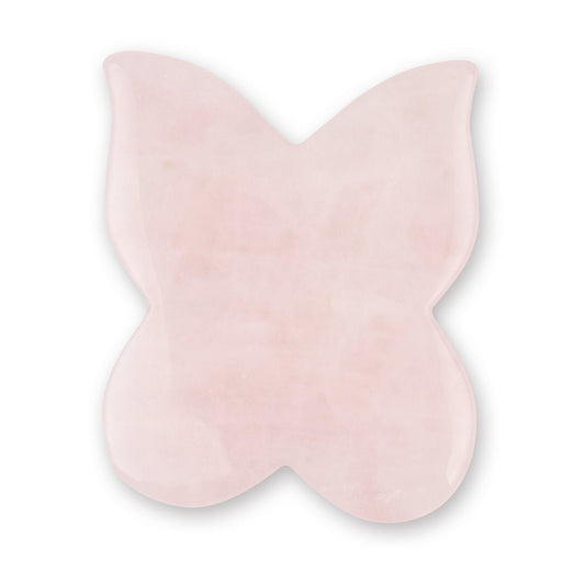 Butterfly Gua Sha Plate - Rose Quartz - MarshallsHealthShop