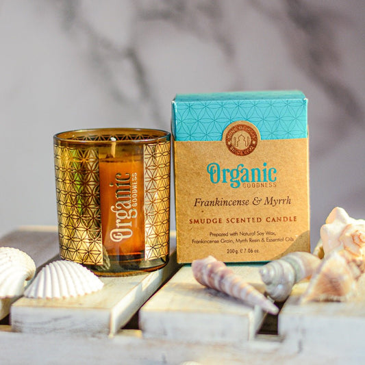 Candle Frankincense & Myrrh 200gm Organic - MarshallsHealthShop