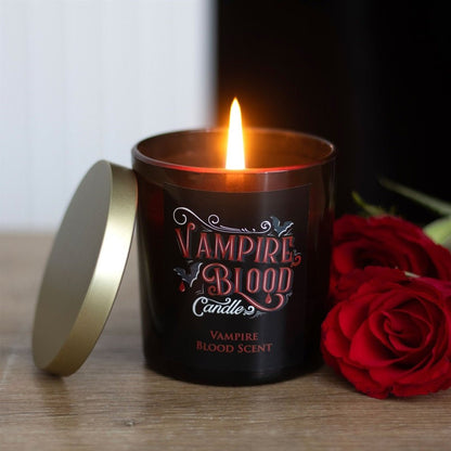 Vampire Blood Scented Candle
H:9.5 x W:8 x D:8 cm - Whether you're staying in for a horror movie marathon or hosting a lavish dinner party with friends, this vampire blood candle will help set the scene and create a mystical atmosphere. Presented in a sleek, gothic-inspired black glass jar with a gold coloured lid for sealing in the scent when not in use. Part of the Victorian Vampire range of gothic gifts and home decor.

1st Stop, Marshall's Health Shop, Gift Shop!
SKU: SDVV14124