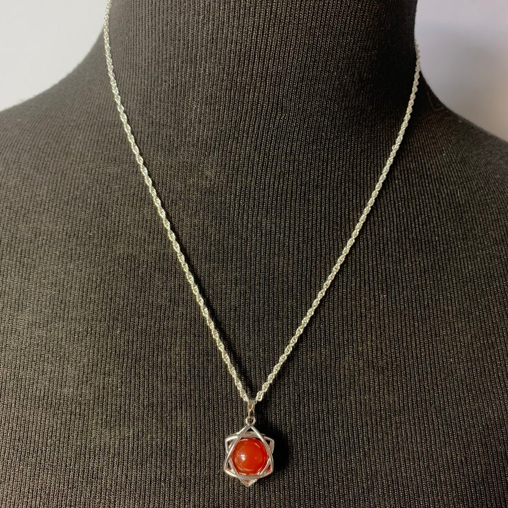 Carnelian Star Pendant Motivation - MarshallsHealthShop