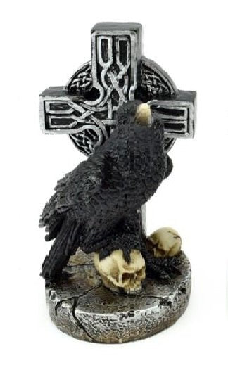 Celtic Cross Raven Facing Right & Skulls# - 1st Stop Marshall's Health Shop, Gift Shop! - Heath and Natural Therapy New Brighton Christchurch - Naturopath#