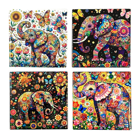 Ceramic Coaster Elephant (Set of 4)

H:10.8 x W:10.8 cm - Set of 4 Elephant Ceramic coasters.

1st Stop, Marshall's Health Shop, Gift Shop!

SKU: PICC07