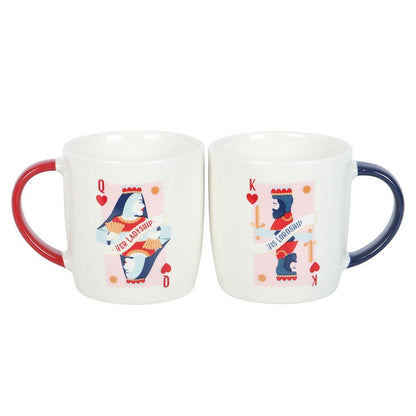 Ceramic Mug Her Ladyship &amp; His Lordship

Celebrate the perfect pair with the Her Ladyship &amp; His Lordship Couples Mug Set. Featuring matching designs in a white base with red and navy blue handles, these mugs are adorned with classic playing card motifs for the king and queen in your life. Ideal for anniversaries or as a charming gift for newlyweds. 350ml capacity each. Do not microwave. Hand wash only. Part of the King of Dads collection of gifts for Him.

1st Stop, Marshall's Health Shop, Gift Shop